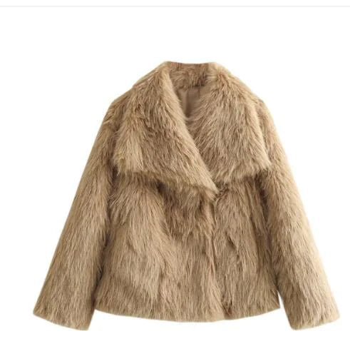 Women's Faux Fox Fur Coat